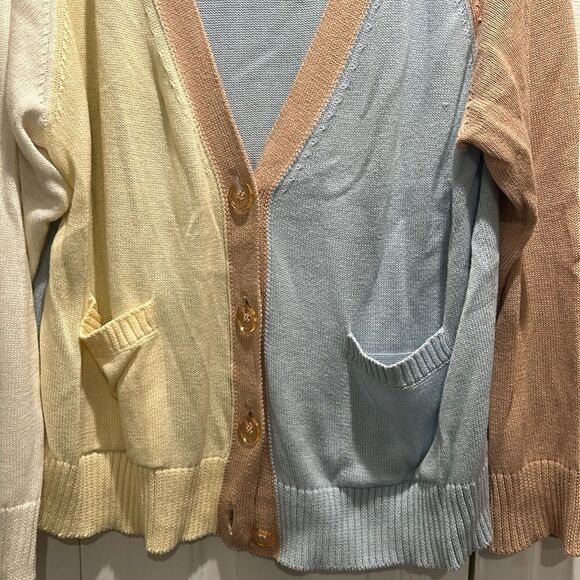 525 America colored cardigan, Size Large - Picture 4 of 10
